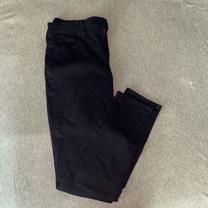 High rise black skinny jeans